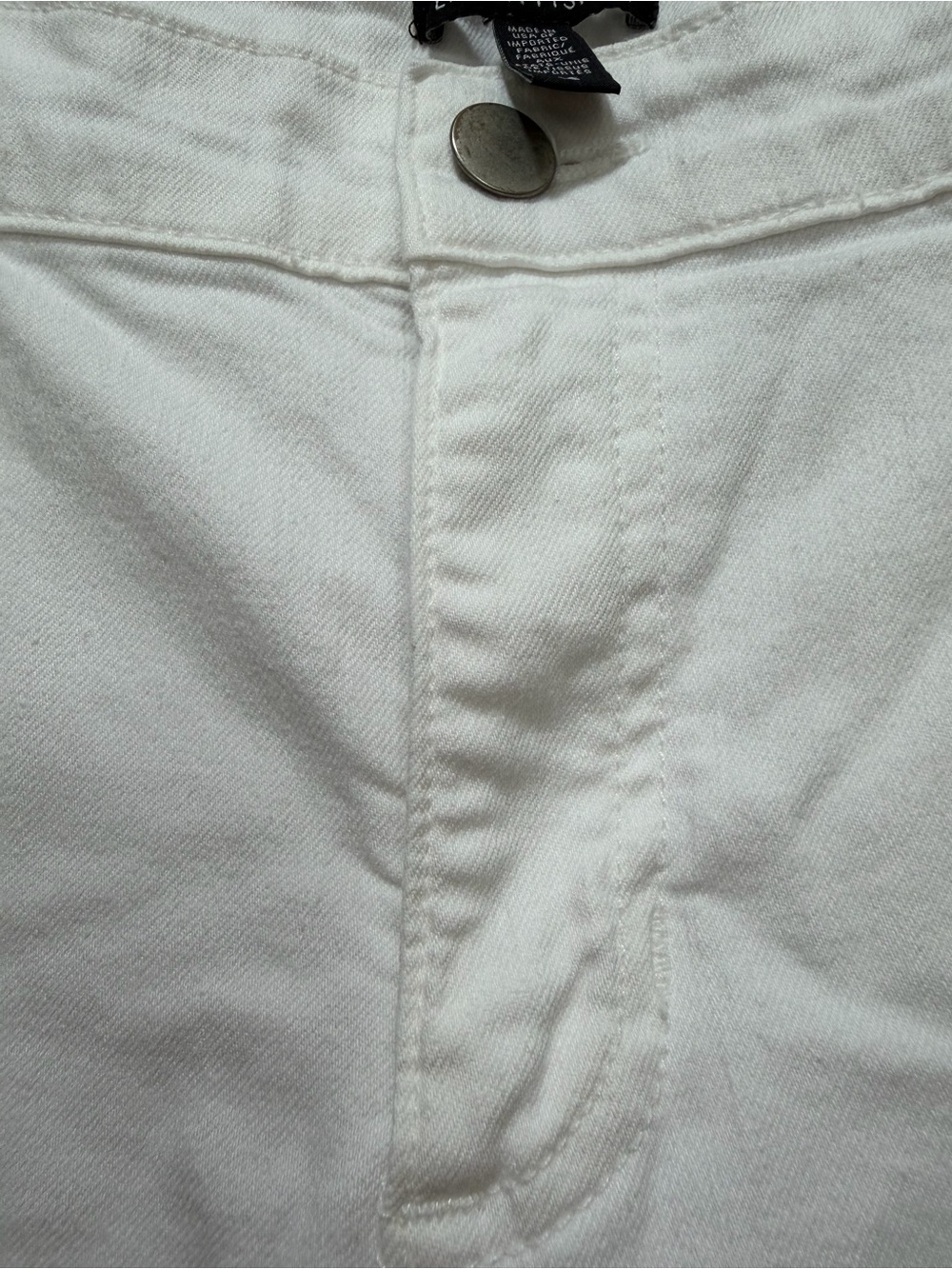Eileen Fisher White Straight Leg Raw Hem Jeans Size 16 - Picture 4 of 7
